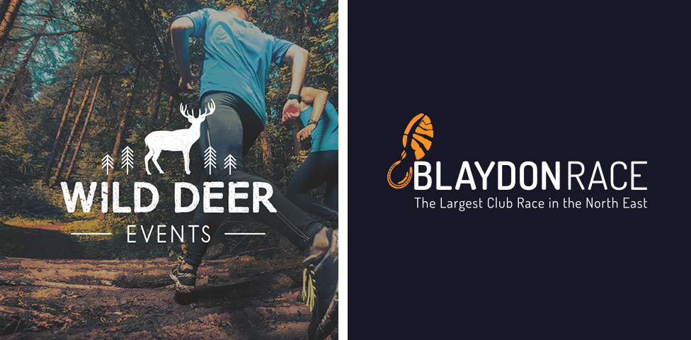 Wild Deer Events logo and Blaydon Race logo, graphic design by Team Valley Group