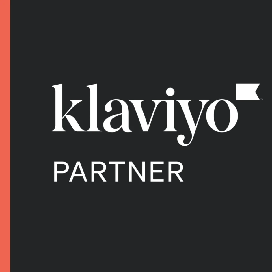 Klaviyo Partner badge on a dark background.